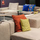 sofa cushion / square / patterned / fabric