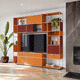 contemporary TV cabinet / modular / with storage / synthetic fiber