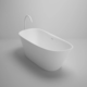 oval bathtub / freestanding / ceramic / white
