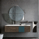 wall-hung washbasin cabinet / melamine / contemporary / without door