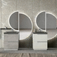free-standing washbasin cabinet / HPL / melamine / contemporary