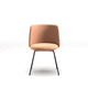design chair / indoor / leather / fabric