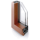 wooden window profile / aluminum / thermal break / wind-proof