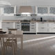 contemporary kitchen / wooden / with handle / lacquered