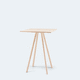 solid wood high bar table / beech / beech base / square