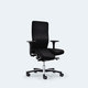 contemporary office chair / indoor / fabric / metal base
