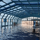 retractable swimming pool enclosure / high / mid-high / wall