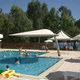 metal frame tensile structure / for entrance canopies / with ETFE membrane / for bars
