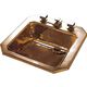 built-in washbasin / copper / contemporary
