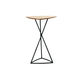 contemporary high bar table / teak / stainless steel / triangular