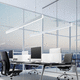 hanging light fixture / LED / fluorescent tube / linear
