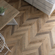 HDF laminate flooring / floating / wood look / home