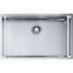single-bowl kitchen sink / without drainboard / brushed stainless steel / undermount
