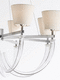 contemporary chandelier / glass / metal / 8 light