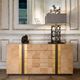 contemporary chest of drawers / wood veneer / steel / rectangular