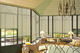pleated blinds / for window / fabric