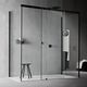 sliding shower screen / tempered glass / commercial / clear glass