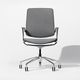 contemporary office chair / fabric / aluminum base / upholstered