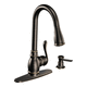 countertop mixer tap / self-closing / bronze / kitchen