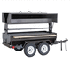 charcoal barbecue / commercial / on casters / metal