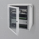 wall-mounted electrical enclosure / commercial / empty / with transparent cover