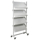 free-standing brochures rack / steel / commercial / swivel