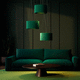 hanging light fixture / LED / round / square