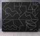 contemporary bar cabinet / glass / black