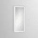 wall-mounted bathroom mirror / contemporary / rectangular / aluminium