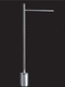 1-bar towel rack / floor-standing / metal