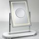 table bathroom mirror / contemporary / rectangular / metal