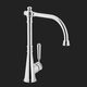 countertop mixer tap / chrome-plated brass / stainless steel / kitchen