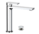 washbasin mixer tap / deck mounted / chrome-plated brass / bathroom