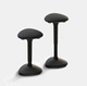 contemporary office stool / fabric / polyurethane / polypropylene base