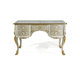 free-standing desk / classic / solid wood / straight