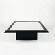 contemporary coffee table / glass / ash base / square