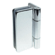 glass door hinge / for shower door / brass / polished brass