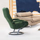 contemporary relaxing armchair / leather / fabric / steel