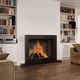 wood-burning fireplace / built-in / Single-sided / closed hearth