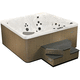 above-ground hot tub / square / 8-person / outdoor