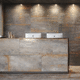 porcelain stoneware tile / polished / natural finish / patina