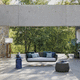 hanging sofa / contemporary / garden / fabric