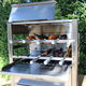 charcoal barbecue / commercial / free-standing / stainless steel