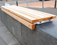 contemporary public bench / metal / wall-mounted