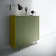 high sideboard / contemporary / lacquered wood / metal