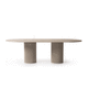 contemporary table / aluminum / metal base / rectangular