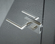 magnetic lock / with handle / glass door / 1 point