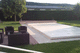 swimming pool cover with rods / automatic / security
