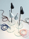 table lamp / pendant / aluminum / glass