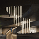 hanging light fixture / RGB LED / linear / tubular